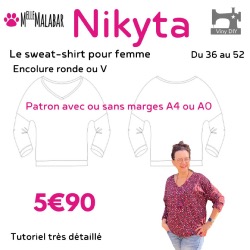 Patron Sweat-Shirt Femme Nikyta - PDF à télécharger