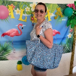 Sac de Plage Mère Fille - Tutoriel et plans de coupe 2 tailles -PDF