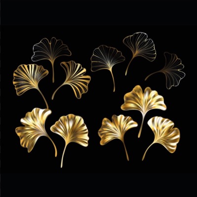 Carré Similicuir 46 cm - Ginko Dorés