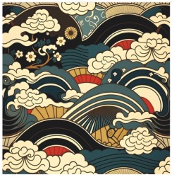 Carré Velours 23 cm - Japon