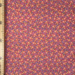 Coupon Coton - Fleurs des Prés Fuchsia