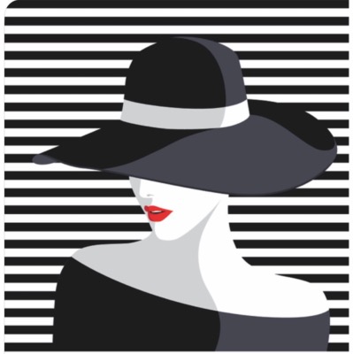 Carré Velours 23 cm - Geneviève Noir