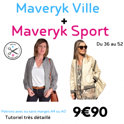 Maveryk Sport + Ville - Blouson Femme -Patron et Tutoriel PDF à télécharger