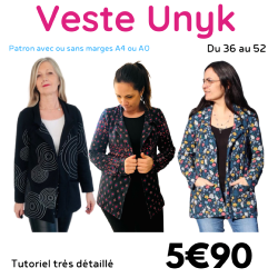 Veste Unyk Femme Tutoriel et Patron - PDF à télécharger