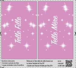 Rectangles trousse Suédine 2 x 23 cm x 14 cm - Telle Mère Telle Fille