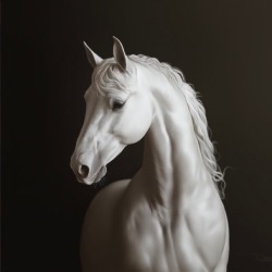 Carré Similicuir 23 cm - Cheval Blanc