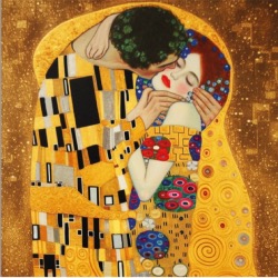 Carré Similicuir 23 cm - Klimt