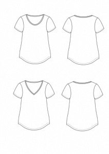 Patron T-Shirt Femme Kopines Manche Courte - PDF à télécharger