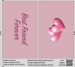 Rectangles trousse Suédine 2 x 23 cm x 14 cm - Best Friend