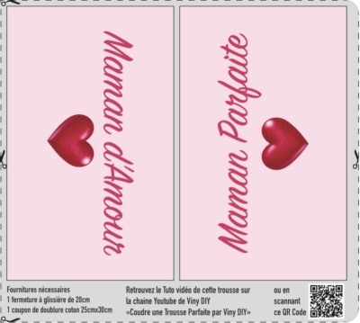 Rectangles trousse Suédine 2 x 23 cm x 14 cm - Maman d'Amour