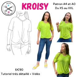 Kroisy - T-shirt Femme - Patron et Tutoriel PDF à télécharger