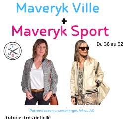 Maveryk Sport + Ville - Blouson Femme -Patron et Tutoriel PDF à télécharger