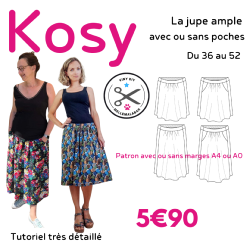 Kosy - Jupe ample - Patron et Tutoriel PDF à télécharger