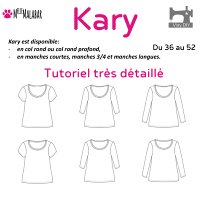 Patron T-Shirt Femme Kary - PDF à télécharger