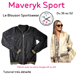 Maveryk Sport - Blouson Femme -Patron et Tutoriel PDF à télécharger