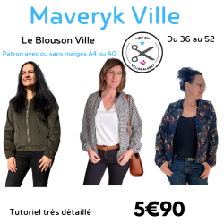 Maveryk Ville - Blouson Femme - Patron et Tutoriel PDF à télécharger