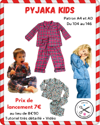 Pyjama Kids - Pyjama Enfant - Patron et Tutoriel PDF à télécharger