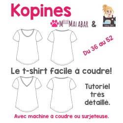 Patron T-Shirt Femme Kopines Manche Courte - PDF à télécharger