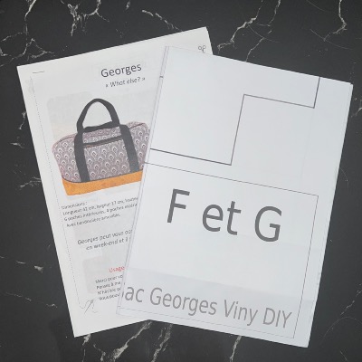 Tuto imprimé agrafé et planche A0 Sac Georges
