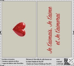 Rectangles trousse Suédine 2 x 23 cm x 14 cm - Je t'aimais...