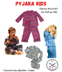 Pyjama Kids - Pyjama Enfant - Patron et Tutoriel PDF à télécharger