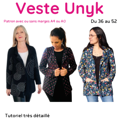 Veste Unyk Femme Tutoriel et Patron - PDF à télécharger