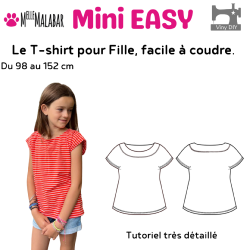 T-shirt Mini EASY Fille - Patron et Tutoriel PDF à télécharger