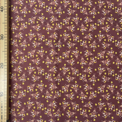 Coupon Coton - Fleurs Séchées Lie de Vin