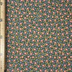Coupon Coton - Fleurs des Prés Kaki