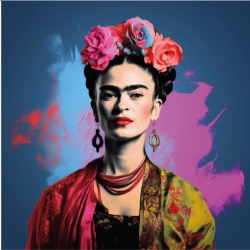 Carré Similicuir 23 cm - Frida 2