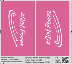 Rectangles trousse Suédine 2 x 23 cm x 14 cm - Girl Power