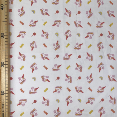 Coupon Coton - Licornes Blanc