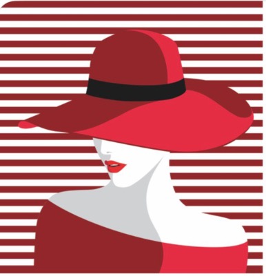 Carré Velours 23 cm - Geneviève Bordeaux