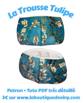 Trousse Tulipe - Tutoriel et Patron - fichier pdf à télécharger