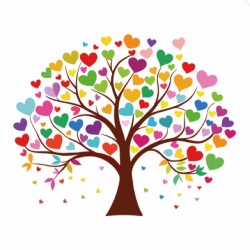 Carré Similicuir 23 cm - Arbre de Vie