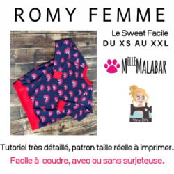 Romy Sweat-shirt Femme - Patron et Tutoriel PDF à télécharger