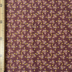 Coupon Coton - Fleurs Séchées Lie de Vin