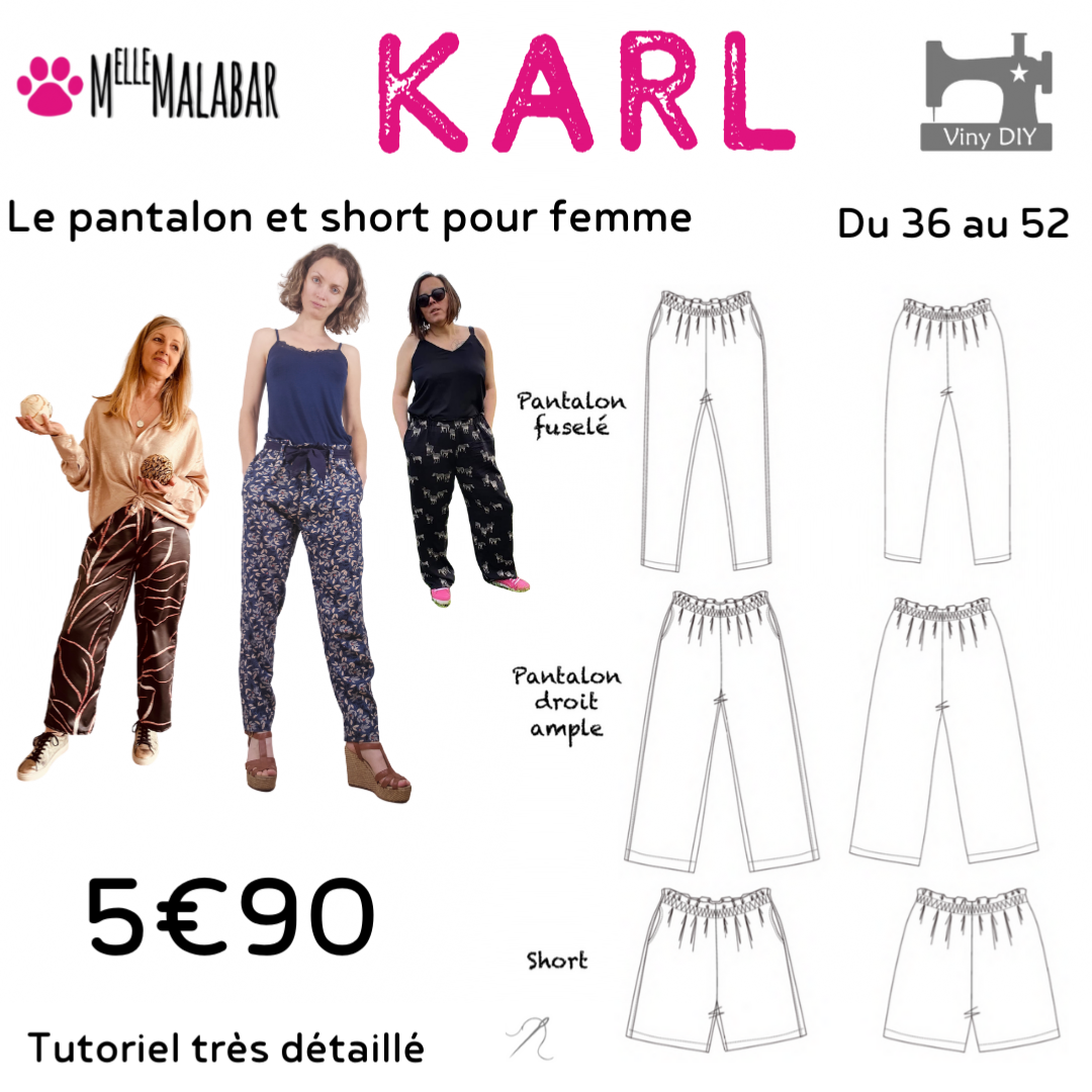 Tutoriel & Patron Pantalon Short Femme