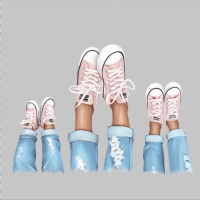 Carré Similicuir 23 cm - 3 paires Baskets