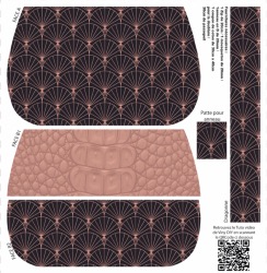 Coupon Patron - Pochette YZY Eventailles Velours