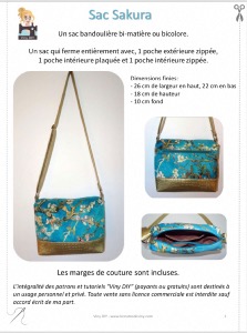 Sac Sakura Tutoriel et Patron PDF