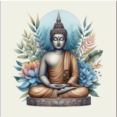 Carré Velours 23 cm - Boudha 2