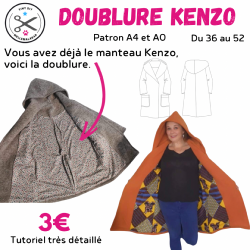 Doublure Kenzo seule - Femme - Patron et Tutoriel PDF à télécharger