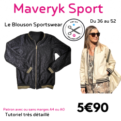 Maveryk Sport - Blouson Femme -Patron et Tutoriel PDF à télécharger