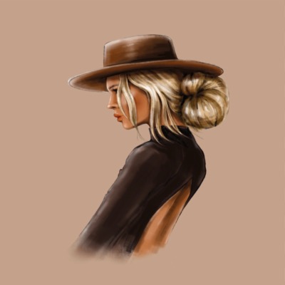 Carré Similicuir 23 cm - Camarguaise