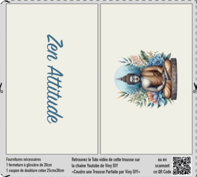 Rectangles trousse Suédine 2 x 23 cm x 14 cm - Zen Attitude